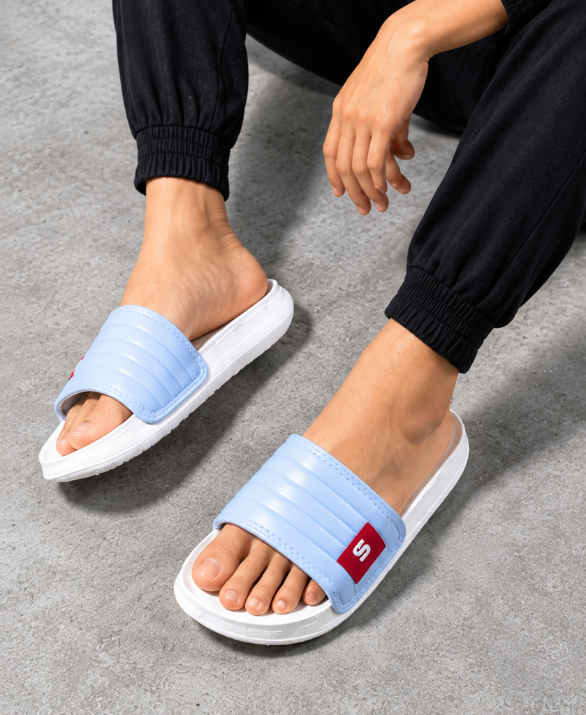 Men’s Fashionable Premium Ribbed Slides – Stylish Comfort for Everyday