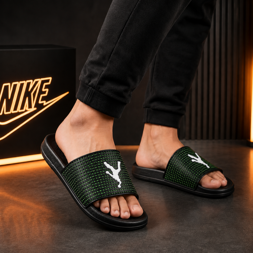 Men’s Graphic Sport Slides – Stylish Casual Comfort for Everyday Wear