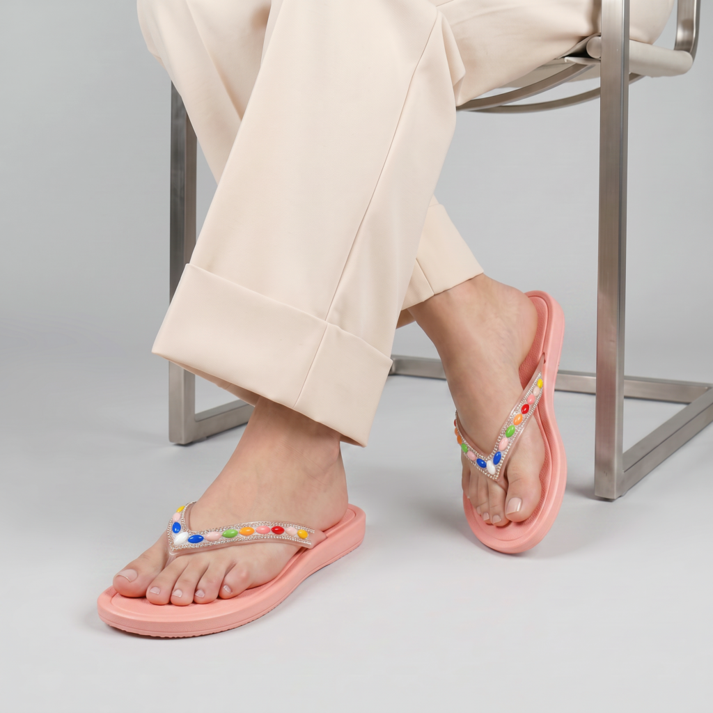 Colorful Beaded Fashion Flip-Flop Sandals